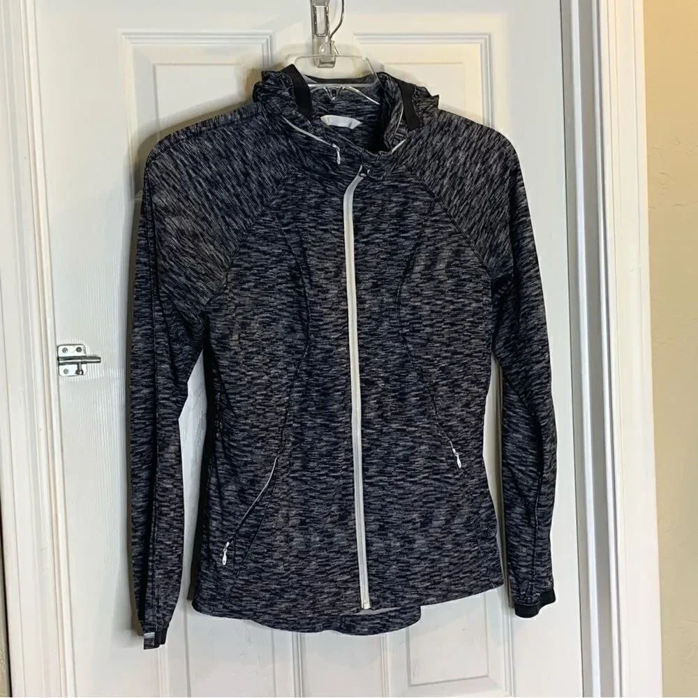 Lululemon Go The Distance Jacket Dramatic Static White Black Size 6